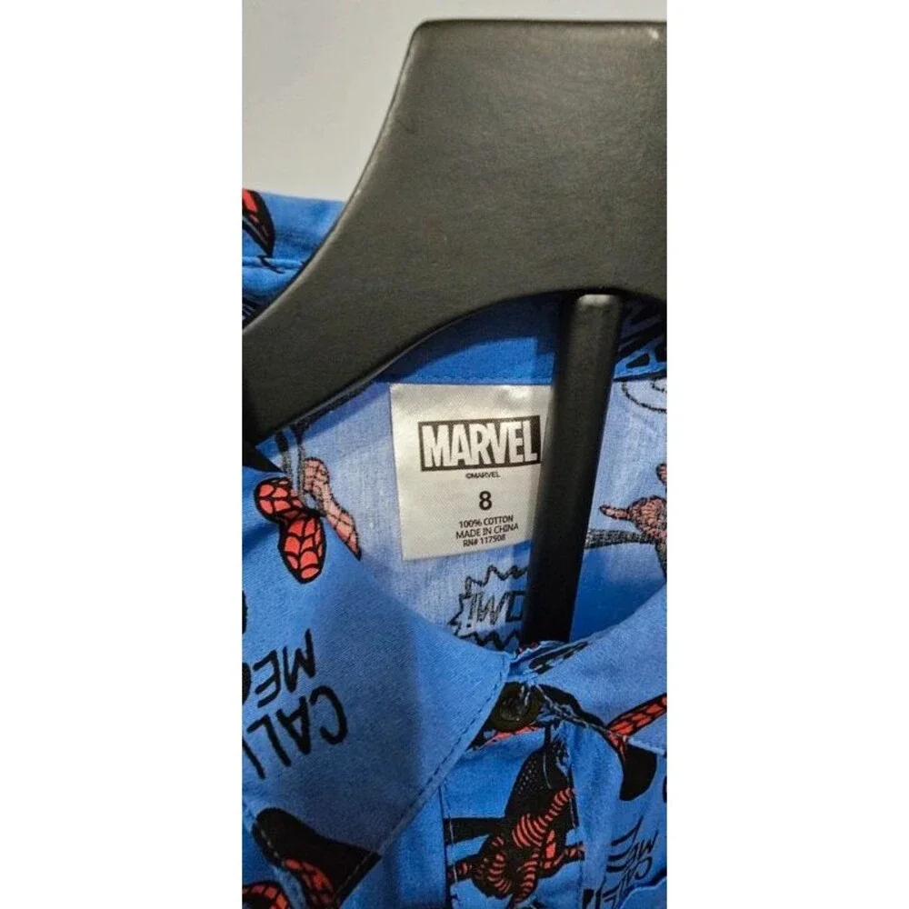 Boys size 8 Spiderman Button up NWT